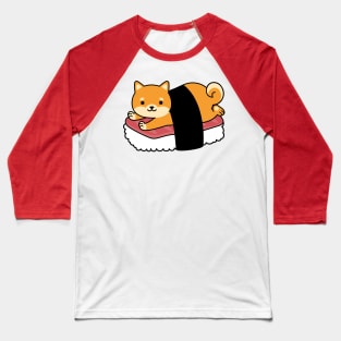 Sushi Shiba Inu Cute Dog Lover Baseball T-Shirt